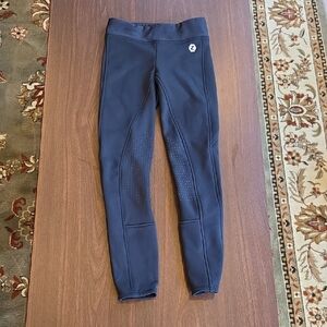 Horze Kids Fleece Lined Silicone Knee Patch Riding Tights Breeches Size JR L